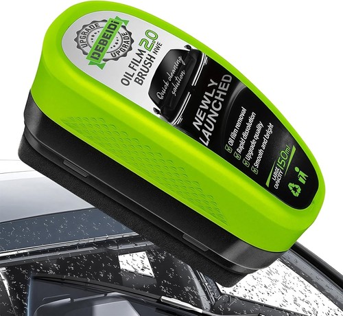 Car glass cleaning - brush, oil