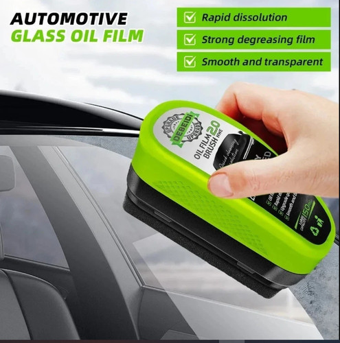 Car glass cleaning - glass, brush